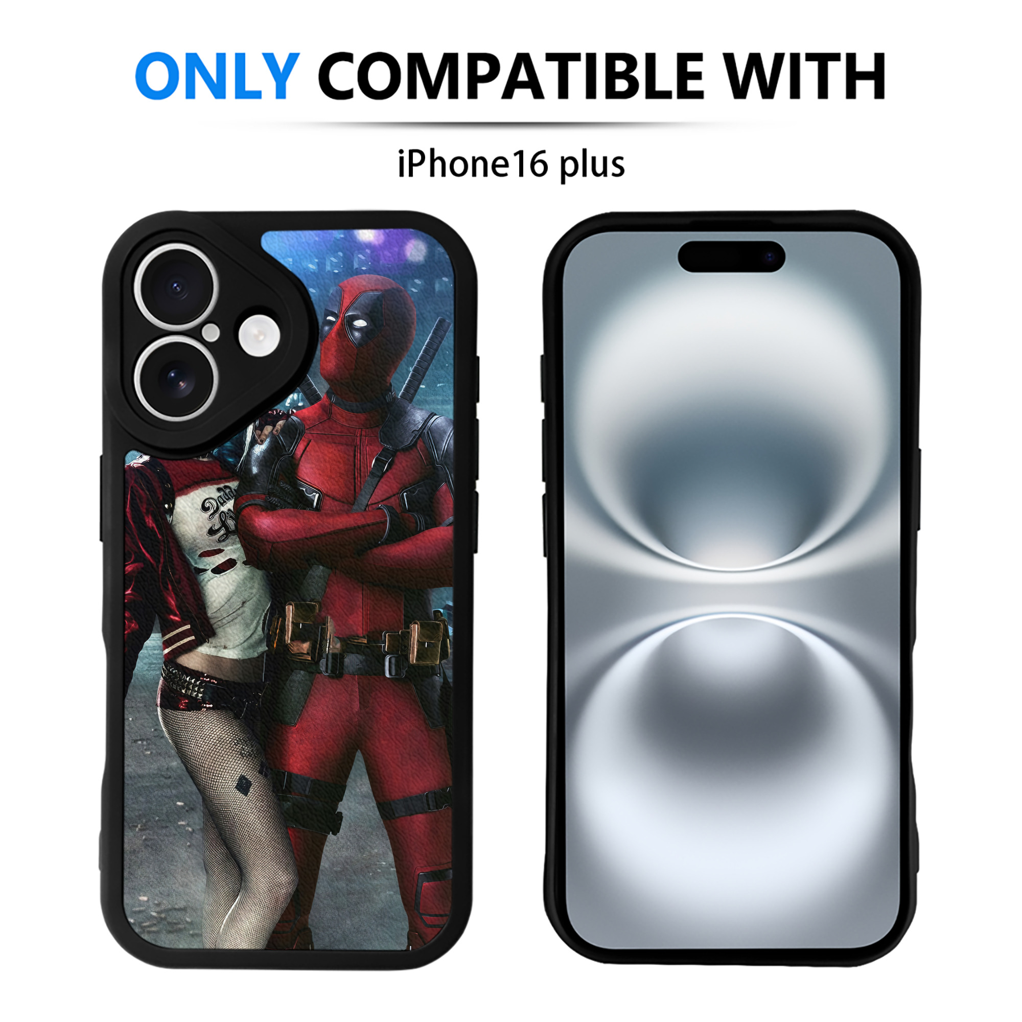（画像用） Deadpool デッドプール 【iPhone 16シリーズ対応】シリコンスマホケース（レザー調） 材質：シリコン